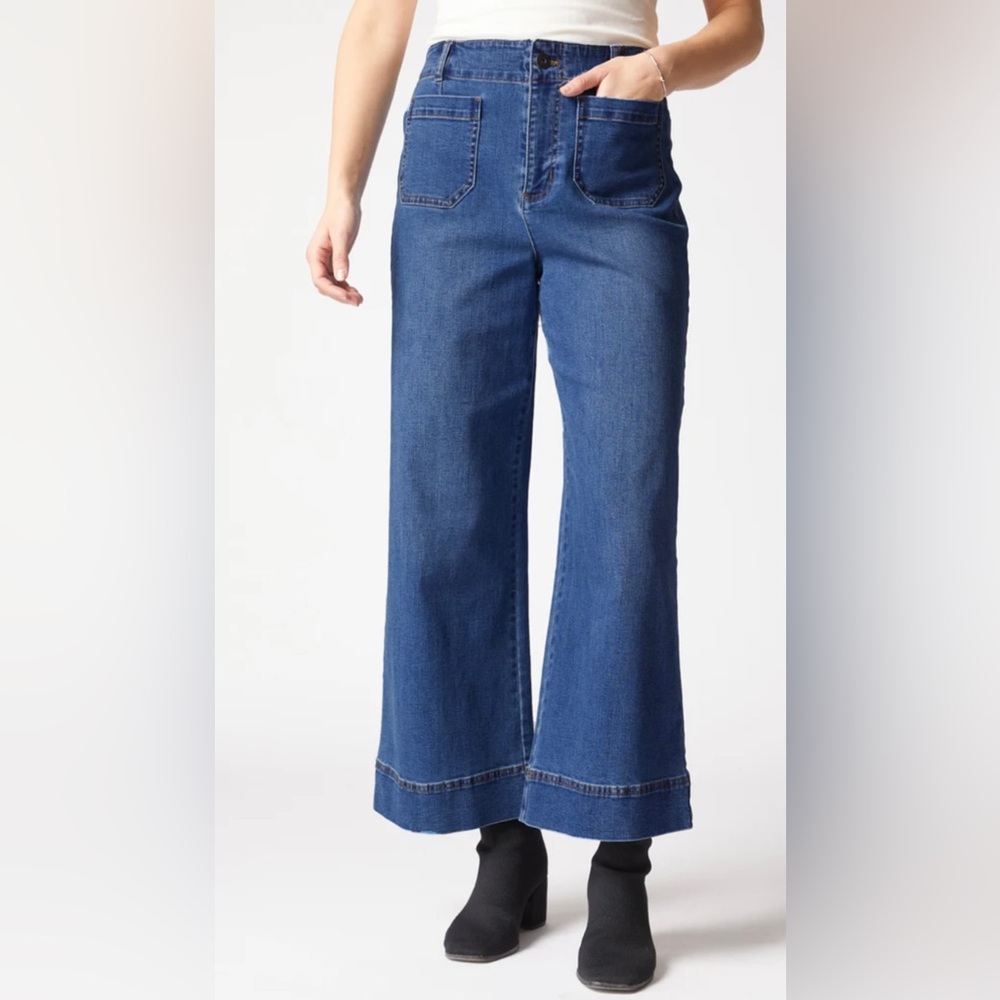 Habitat Wide Leg Crop Stretch Denim